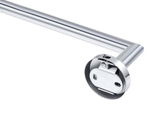 QT Home Decor Single Towel Bar w/Round Base (24 Inches)- Luxurious Modern - Shiny/Polished Finish, Made from Stainless Steel, Water Rust Proof, Wall Mounted, Easy to Install