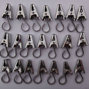 20 Pcs Heavy Duty Curtain Clips W Hook