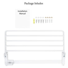 Exclusive brightmaison clothes drying rack wall mounted folding adjustable collapsible white