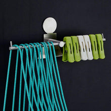 Get simpletome clothes hanger storage rack organizer wall mount adhesive or drilling installation