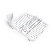 Discover the umbra sinkin dish drying rack dish drainer kitchen sink caddy with removable cutlery holder fits in sink or on countertop white