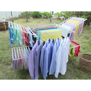 Amazon newerlives br808 foldable clothes drying rack for drying big items or sweaters tops and pants heavy duty indoor outdoor use