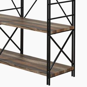 The best homissue 4 shelf industrial double bookcase and book shelves storage rack display stand etagere bookshelf with open 8 shelf retro brown 64 2 inch height
