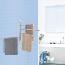 Shop ybemarket towel rack swivel towel bar bathroom 304 stainless steel wall mounted swing towel 4 swing arms diy swivel organizer for saving space multiple wall mount bar