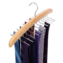 Amazon best ohuhu wooden tie rack hangers rotating twirl 24 tie organizer rack hanger holder hook