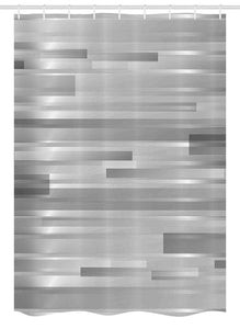 Ambesonne Modern Stall Shower Curtain, Futuristic Striped Web Forms Artistic Contemporary Graphic Fusion Artwork Print, Fabric Bathroom Decor Set with Hooks, 54" X 78", Silver Grey