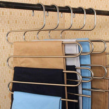 Save eleling 5 layers pants clothes rack s shape multi purpose hangers for trousers tie organizer storage hanger