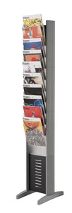 Great paperflow epi single sided literature display rack 10 pockets letter size 63 78 x 11 8 x 15 17 inches silver 278n 35