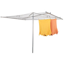 Get household essentials 17130 1 rotary outdoor umbrella drying rack aluminum 30 lines with 210 ft clothesline