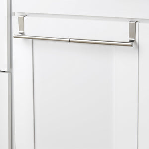 YouCopia Over the Cabinet Door Expandable Towel Bar, Stainless Steel