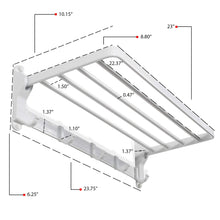 Home brightmaison clothes drying rack wall mounted folding adjustable collapsible white