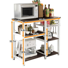 Great mixcept multi purpose 3 tier kitchen bakers rack utility microwave oven stand storage cart workstation shelf w5s bk mi black