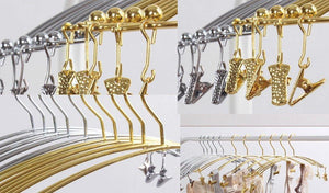 Budget dewel 5pcs stainless steel women clothes bra shorts underwear drying rack hanger gold