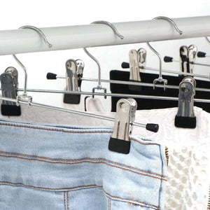Buy ounona stainless steel clothes drying hanger with clips pants drying rack 20pcs