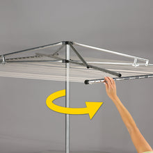 Great household essentials 17130 1 rotary outdoor umbrella drying rack aluminum 30 lines with 210 ft clothesline