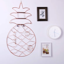 Try jewelry organizer nugoo pineapple shape hanging jewelry display holder wall mount jewelry rack for earrings necklaces and bracelets rose gold
