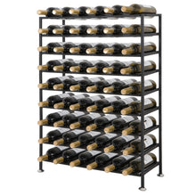 Organize with homgarden 54 bottle free standing deluxe large foldable metal wine rack cellar storage organizer shelves kitchen decor cabinet display stand holder
