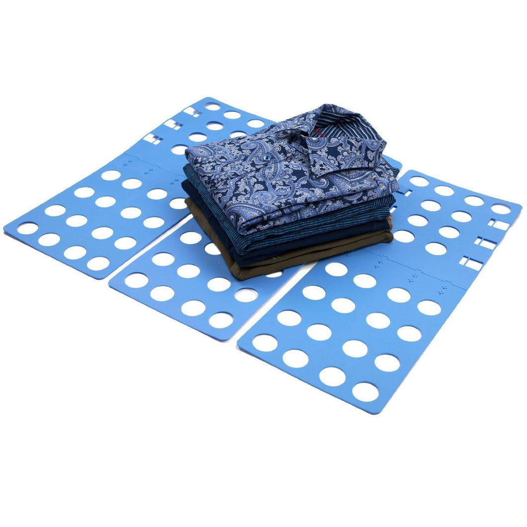 Huji Adjustable Fast Easy Clothes T-Shirts Laundry Blue Folding Board Organizer (Blue, Folding Board)