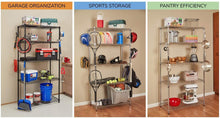 Organize with sunway shelf pole hooks 5 pack chrome multi use c hook best solution for garage shelving storage organization use with metal or wire shelves and racks heavy duty easy installation