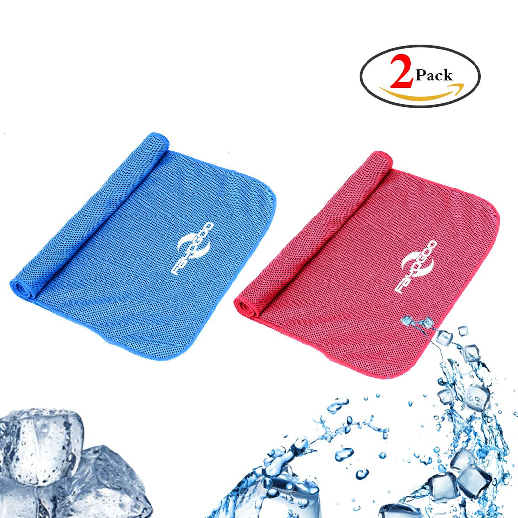 Fayogoo Cooling Towel for Instant Cooling Relief,Microfiber Cool Towel Use as Cooling Bandana,gym towel,35