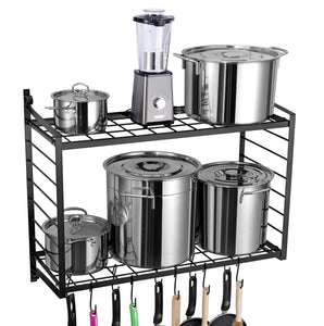 Home sparkworks 2 tiered wall mounted pot rack