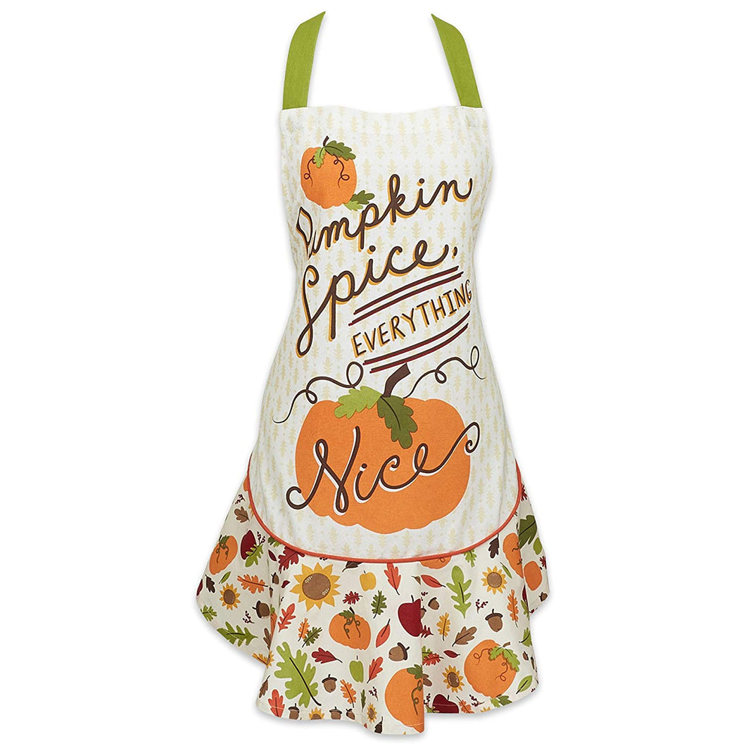 DII Cotton Halloween Kitchen Apron with Pocket and Extra Long Ties, 28.5 x 26
