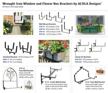 Storage achla designs window flower box clamp on brackets 8 inch sfb 02c