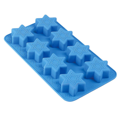 Star of David Silicone Molds - Freeze, Bake and Jel for Candy, Cookie and Ice Cube Magen Dovid Shapes - Oven and Freezer Safe - by The Kosher Cook