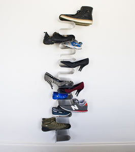 Heavy duty j me nest wall shoe rack shoe organizer keeps shoes boots sneakers and sandals off the floor a great wall mounted shoe storage solution for your entryway or closet