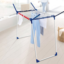 Buy now leifheit varioline large winged clothes drying rack with adjustable lines blue and white