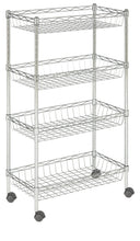 Purchase happimess grove 4 shelf 47 basket rack casters chrome silver