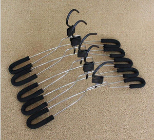 Amazon best dbtxwd hangers stainless steel sponge extra wide shoulder no trace non slip wet and dry use clothing store durable drying racks black 40