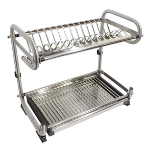 Heavy duty probrico wall mounted dish drainer rack stainless steel 23 6 inch dish drying rack plates bowls storage organizer holder