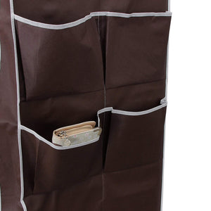 Selection songmics 67 inch wardrobe armoire closet clothes storage rack 12 shelves 4 side pockets quick and easy to assemble brown uryg44k