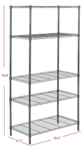 Budget happimess julia 71 5 tier storage rack dark gray