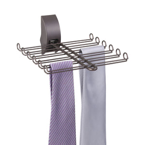 Results mdesign wall mount tie and belt rack organizer for closet storage bronze