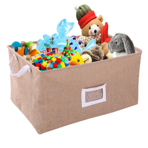 VOLJEE Foldable Canvas Storage Bins Baby Toy Organizers