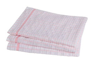 STAR Classic Kitchen Dish Towels - Grade Absorbent Dish Clothes - 100% Cotton Tea Towels - 3 Pack, Pink