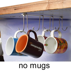 Top rated yyst under shelf mug rack coffee cup holder mug holder no mugs no cups hold 8 mugs