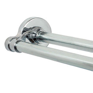 Zenna Home 36602SS, NeverRust Aluminum Double Tension Shower Curtain Rod, 44 to 72-Inch, Chrome