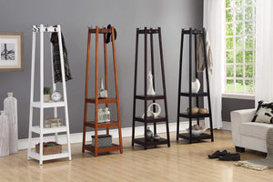 Amazon best roundhill furniture vassen coat rack with 3 tier storage shelves black finish