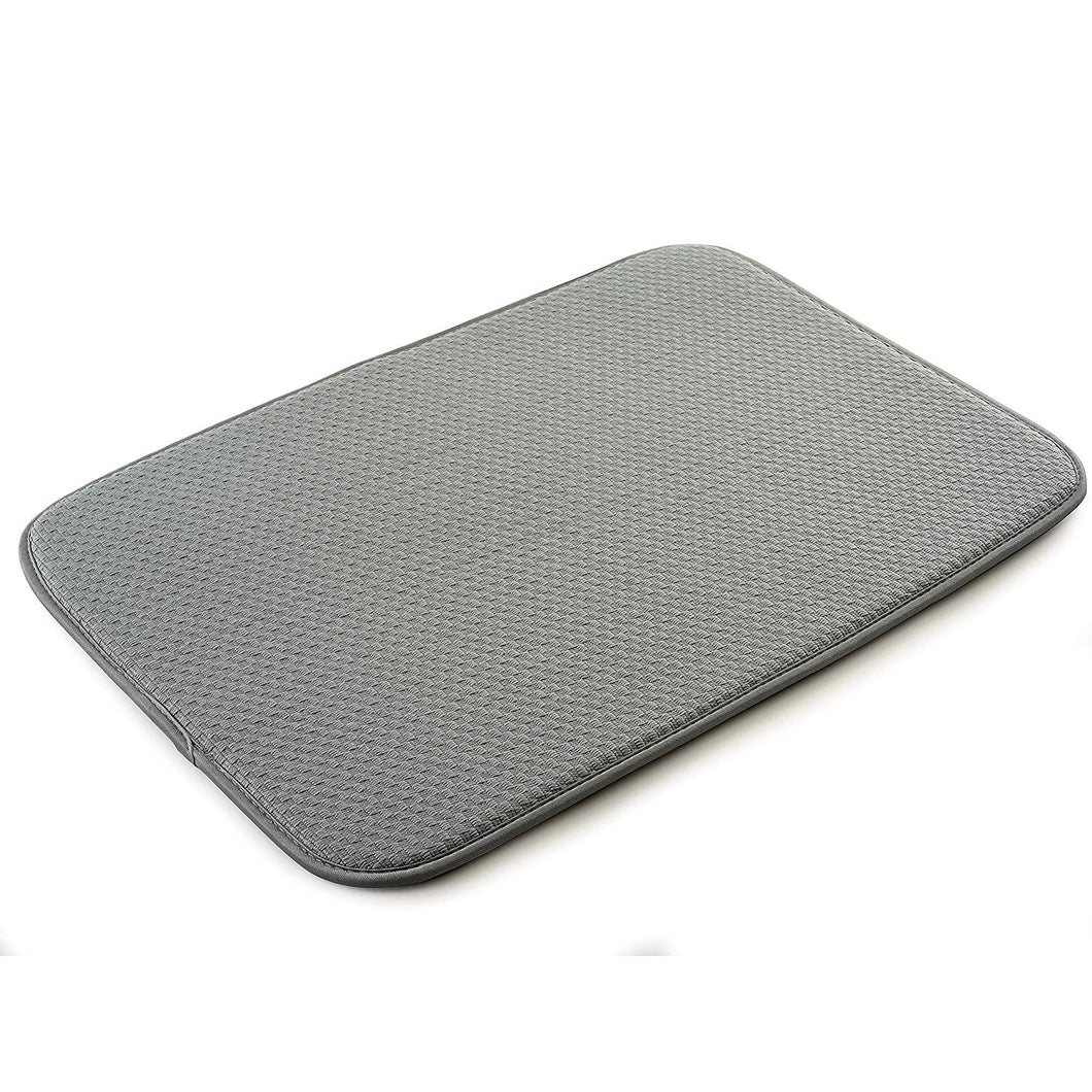 Norpro 18 by 12-Inch Microfiber Dish Drying Mat, Gray