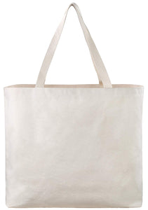 Reusable Canvas Bag - Decorate the Blank Tote Bag with Your Own Custom Design. Double Stitched with Two Sturdy Shoulder Straps. Great Arts and Crafts Project. Made in USA