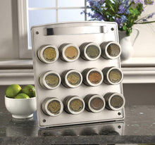 New kamenstein magnetic 12 tin spice rack with free spice refills for 5 years