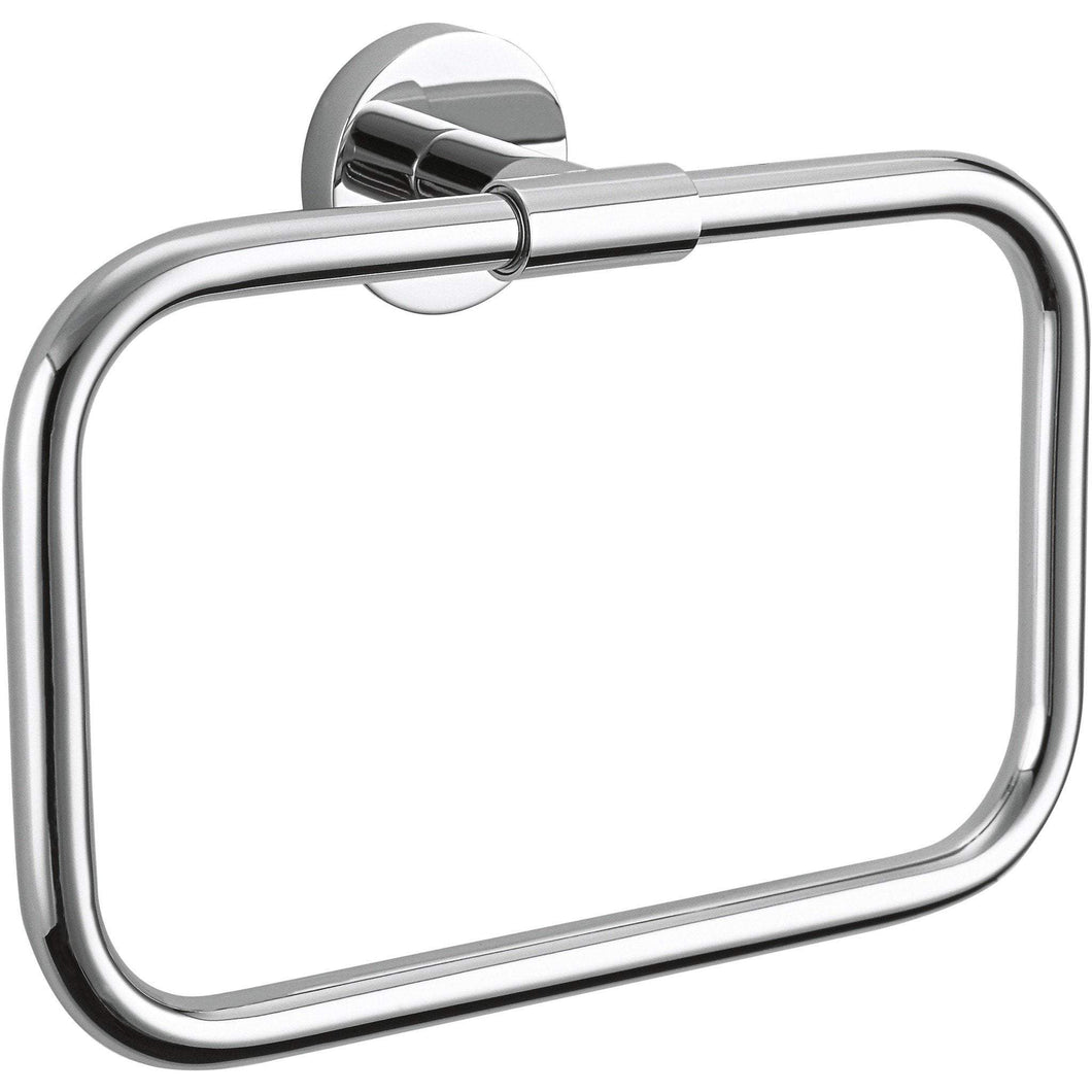 DWBA Brass Wall Rectangular Closed Towel Ring Holder Towel Hanger Towel
