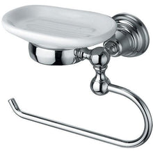 BA Canova Wall Round Bath Towel Ring Holder & Ceramic Soap Dish Set - Brass