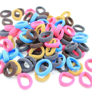 100pcs/lot High Quality Kids Girls Elastic Hair Bands Fashion Seamless Towel Ring  Diameter 2.5CM Headwear Factory Wholesale
