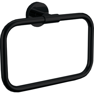 DWBA Matte Black Wall Rectangular Closed Towel Ring Holder Towel Hanger Towel