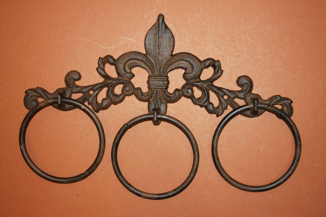 1) Classic French Fleur De Lis Bath Towel Ring, free shipping, Vintage-look Fleur De LIs Fancy Design Towel Ring, ,F-20