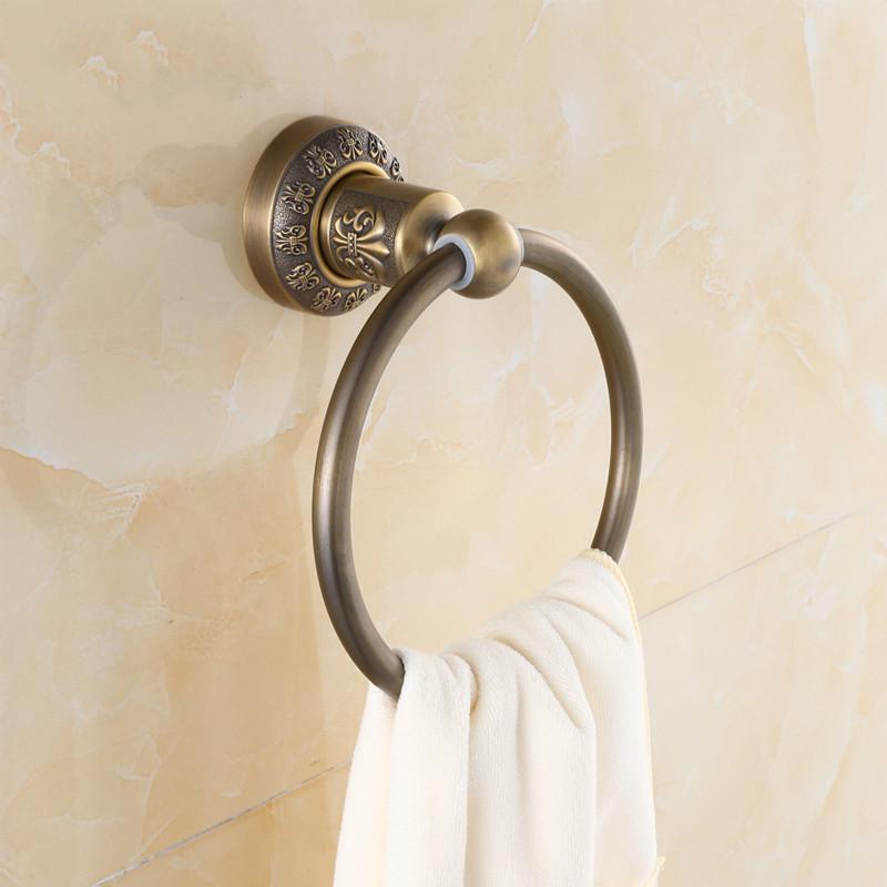 1 Pcs European Antique Stainless Steel Towel Rings Bathroom Accessories 772816